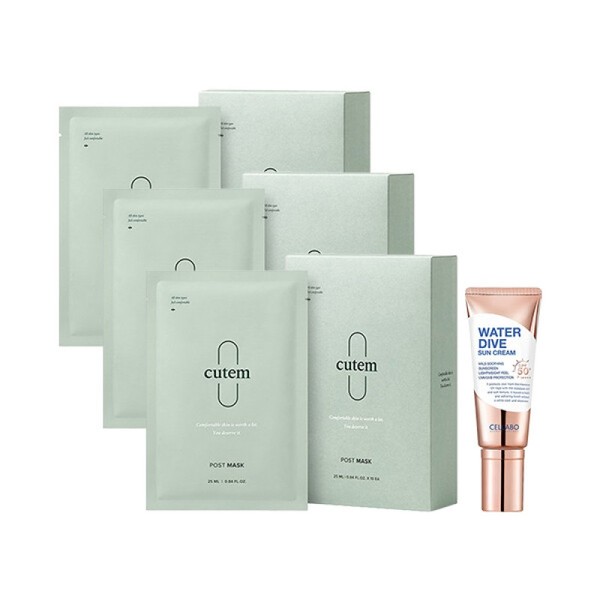 QTem Post Mask Set 25ml 10ea x3 + Cellabo Sunscreen