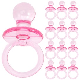 jojofuny 20 Piezas Dije De Chupete Adornos Acrílicos para Chupetes De Dispersión De Mesa Rosa Favores De La Fiesta De Bienvenida De Chupetes De Resina Colgante