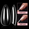 Makartt Stiletto Nail Tips, 500pcs Full Cover False Nails Clear