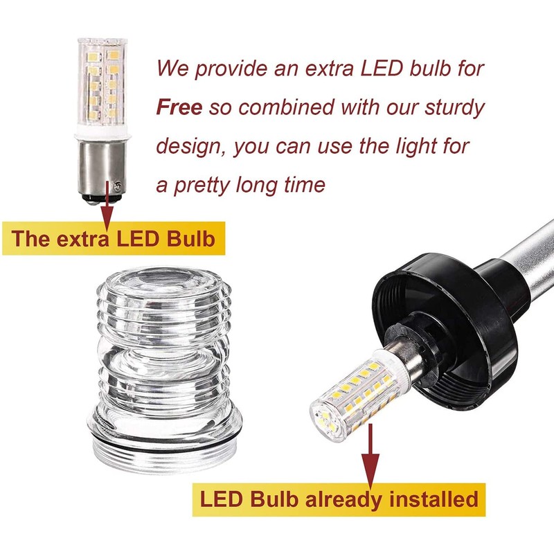 24 inch 3 Nautical Mile Navigation Anchor Lights All Round