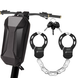 Electric Scooter Lock with Bag, Bike Locks High Security with 3 Keys, 18mm Thickened Heavy Duty Bike Lock Chain for Segway, Ninebot, Razor, Xiaomi and Electric Scooter