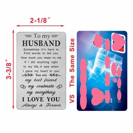 FALOGI To My Husband Wallet Card, I Love You Gifts For Him Husband, Husband Birthday Card, Fathers Day from Wife
