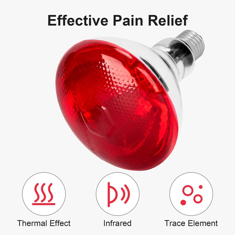 Infrared Bulb Heat Lamp, Red Light Therapy Heat Bulbs, Infrared
