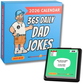 Dad Joke Desk Calendar 2026 - Funny Gifts for Dad, Page a Day Desk Calendar with 365 Daily Dad Jokes, White Elephant Gifts, Fathers Day Dad Gifts, Gifts for Men, Stocking Stuffers, Dad Christmas Gifts