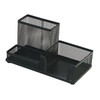 TEHAUX Metal Mesh Desk Organizer Sturdy Storage Case for Office