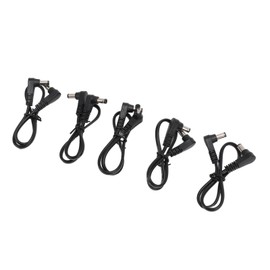 5pcs Right Angle DC Power Cable 5pcs Right Angle DC Plug Power Cable 5.5 mm x 2.1 mm 90 Degree DC Plug Power Cable for