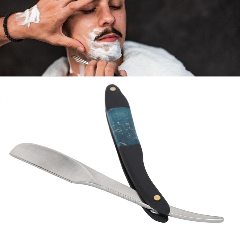 Straight Edge Razor Men Zinc Alloy Portable Barber Folding Manual
