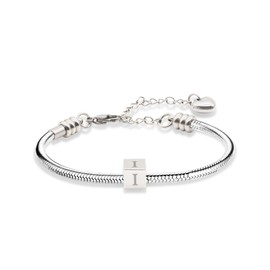 TOLOWOBK Women's Bracelet with Letters, Gifts for Girls Charm Bracelet Girls Silver Snake Bracelets Anniversary Valentine's Day Birthday Gifts for Mum Daughters Granddaughter Sister Girlfriend, No