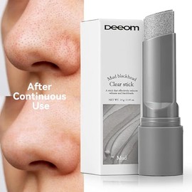 DEEOM Exfoliante facial y barra de pulido, barra de limpieza suave de poros con carbón y arcilla, ayuda a limpiar puntos negros y puntos blancos, limp