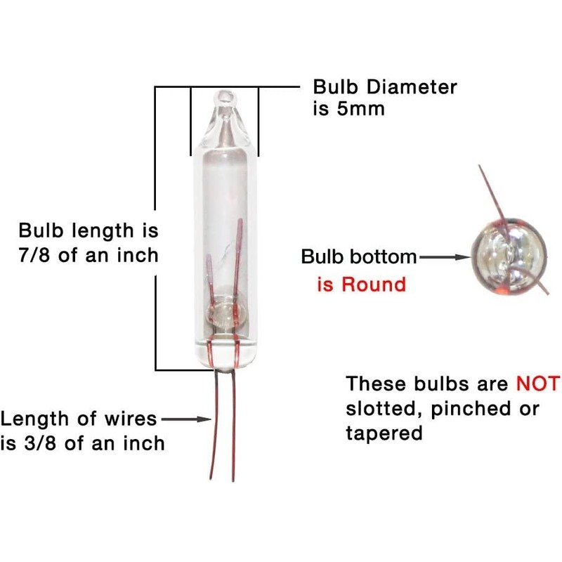 JL Missouri Parts & Misc. 20x Incandescent Clear Bare Mini