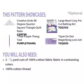 Cut Loose Press, Color Blocked Bowl Cozy Pattern