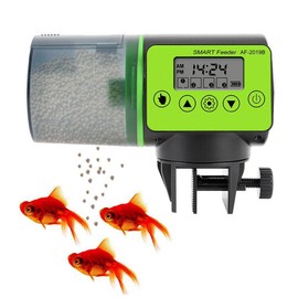 Automatic Fish Feeder for Aquarium Vacation, 200ML Large Capacity Auto Fish Food Dispenser with Timer Display for Small Tank Turtle Betta Koi, Big Aquariums & Pond