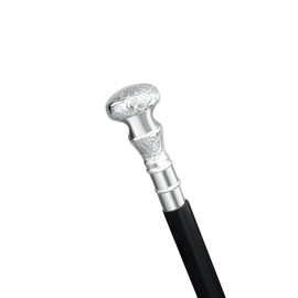Wooden Walking Cane for Men & Women (38 inches)| Fashionable Victorian Cane with Silver knob | Decorative Vintage Walking Stick (Style-1)