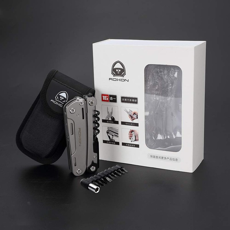 ROXON S801S 19-in-1 STROM Multitool Pliers-Pocket Multi Tool, Multitool with