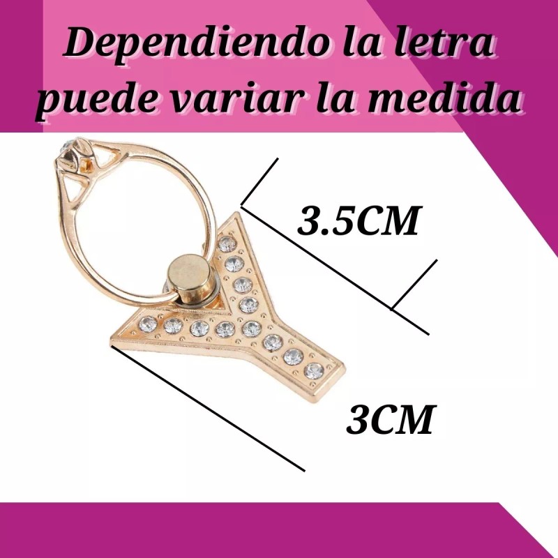 Universo en Linea Soporte Anillo Sujetador Celular Holder Diseños Letras