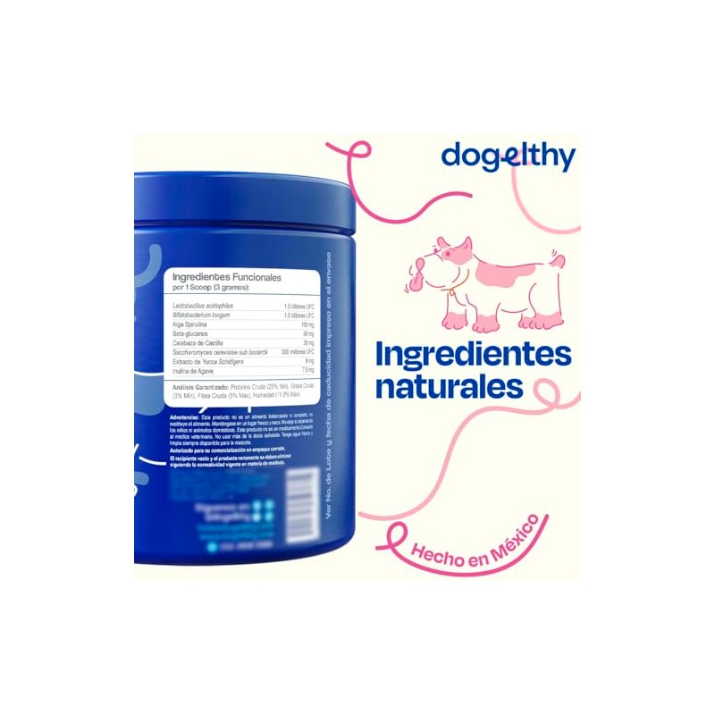 Dogelthy Gastro Aid Suplemento con Pre y Probioticos para Perros
