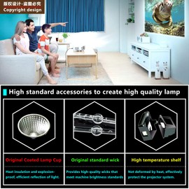 MOLVGOC Replacement Projector Lamp Bulb with Housing for DT01291 CPWX8255LAMP DT01295 003-120708-01 for Hitachi Christie CP-WU8450/CP-WUX8450/CP-WX8255/CP-X8160/LW551i/LWU501i/LX601i.