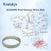 Koatukys A3302PK 3302 Pool Cleaner Drive Belt, Durable Rubber Replacement