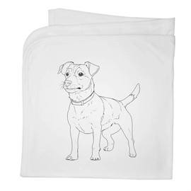 Azeeda 'Jack Russell Terrier' Cotton Baby Blanket/Shawl (BY00041368)