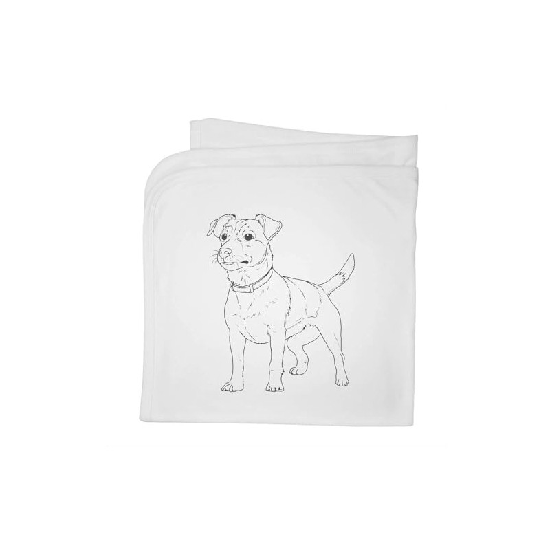 Azeeda 'Jack Russell Terrier' Cotton Baby Blanket/Shawl (BY00041368)