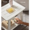 KaimuBench HDPS Shower Bench, White Plastic Shower Stool Seat for