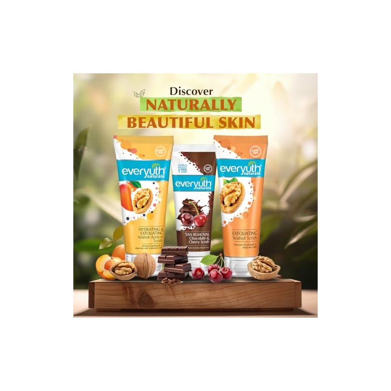 Everyuth Naturals Exfoliante de nogal, 200 g