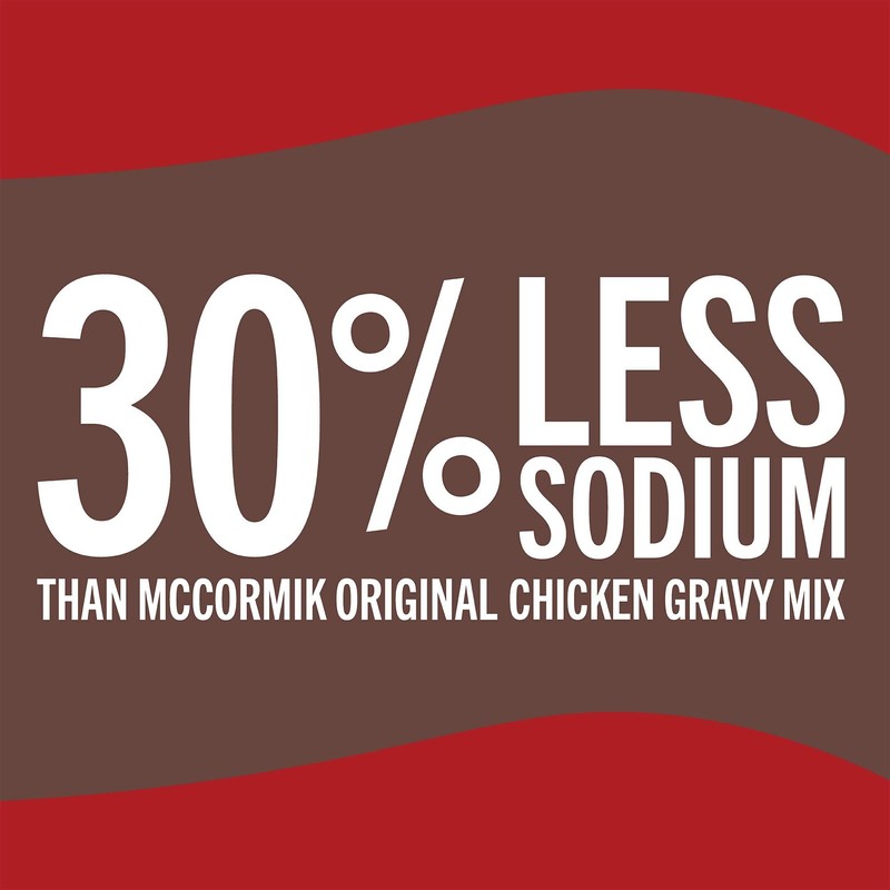 McCormick 30% Less Sodium Chicken Gravy Mix, 0.87 oz (Pack