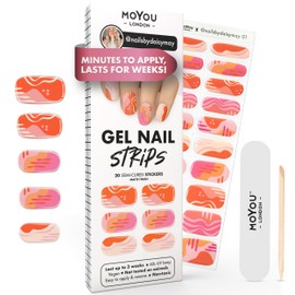 MOYOU LONDON Semi-cured UV Gel Strips - Pack of 20 - Gel Nail Foils UV Hardening for Salon Quality Manicure - nailsbydaisymay 01