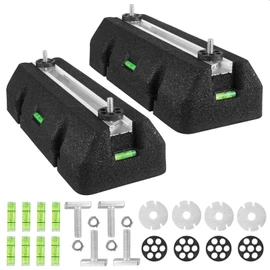 Rogvoc Heavy-Duty Rubber Floor Mount Base Pad Kit for 9000-60000 BTU Ductless Mini Split Air Conditioner Anti Vibration Rubber Pad, Supports up to 1100 lbs, 600 mm