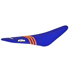 Enjoy Mfg Seat Cover - Compatible with KTM 2011-2015 SX - SXF Blue TLD / 3 Orange Stripes Logo #47 Logo