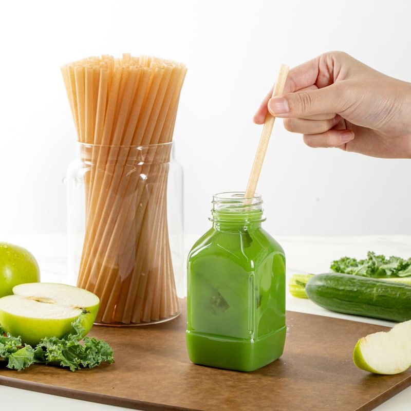 Restaurantware-Basic Nature 8.3 Inch Disposable Straws, 100 Sustainable Straws -