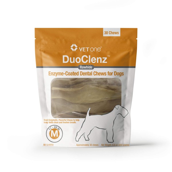 vetone DuoClenz Enzyme Coated Dental Chews for Medium Size Dogs