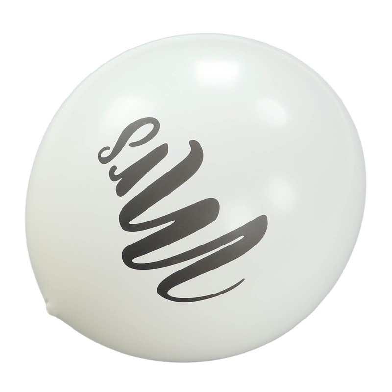 6 Pcs Balloons 36in MR MRS Letters Printed White Giant