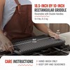 Victoria Rectangular Cast Iron Griddle. Double Burner Griddle, Reversible Griddle