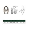 TERF TERF? 8 Pcs Wire Rope Cable Clip Clamps M8