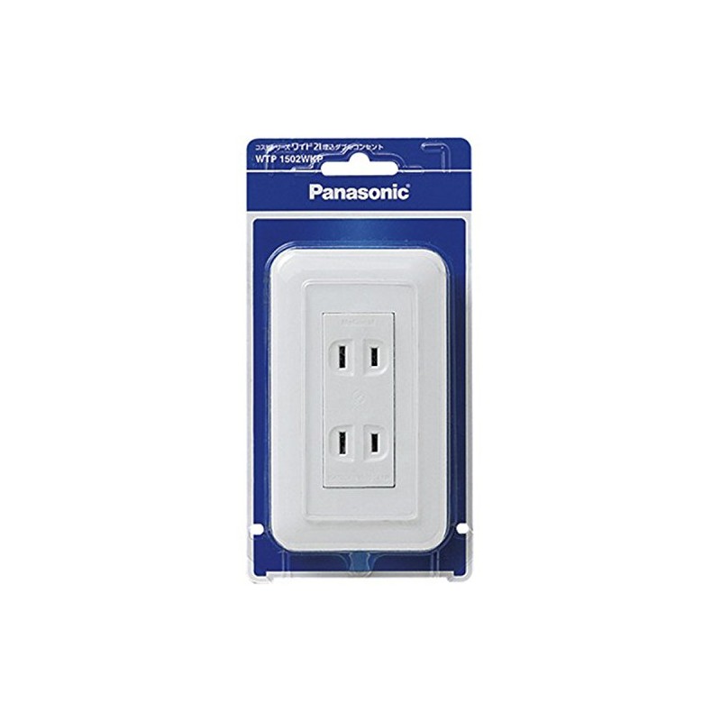 Panasonic WTP1502WKP Cosmo Wide Embedded Double Outlet (1pcs/5pcs) (Genuine Package