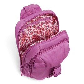 Vera Bradley Recycled Cotton Utility Sling Backpack Rich Orchid New With Tags!