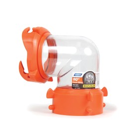 Camco 39857 RhinoFLEX Clear 90 Degree Sewer Hose Swivel Fitting
