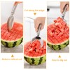 Mango Slicer, Silver Mango Cutter Tool, Stainless Steel Microblades Watermelon
