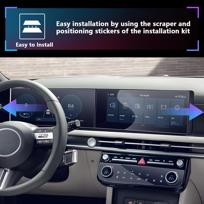 SXCY for 2025 Hyundai Tucson Screen Protector [6PCS Apart, Dash+GPS+AC]