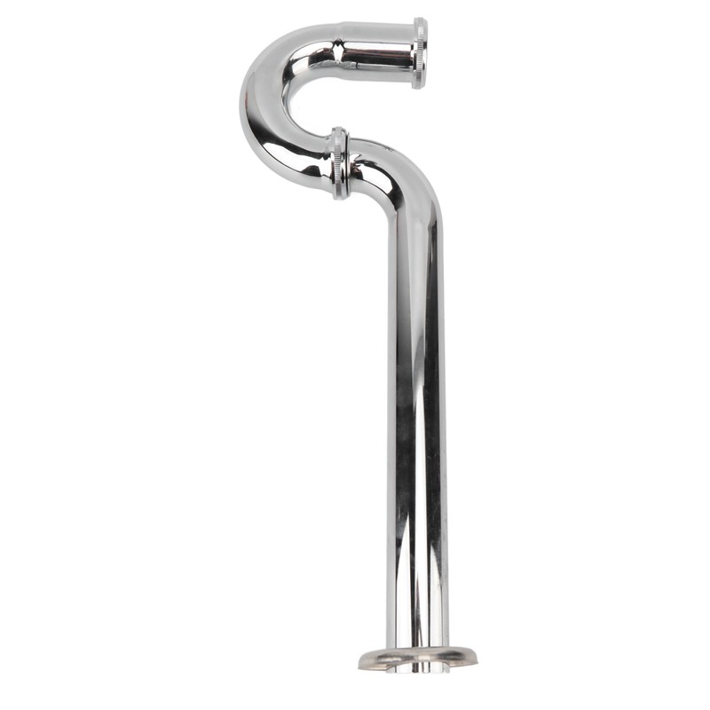 Brass Sink Drain Tubing Set Silver Slick Finish No Ageing