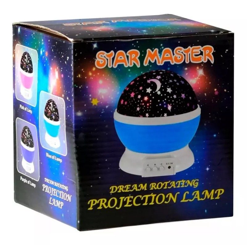 Lecute Lampara Proyector Noche Mesa Estrellas Luna Espacio Niños