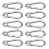 10Pcs Snap Hook Stainless Steel Safety Rope Spring Carabiner Hanging