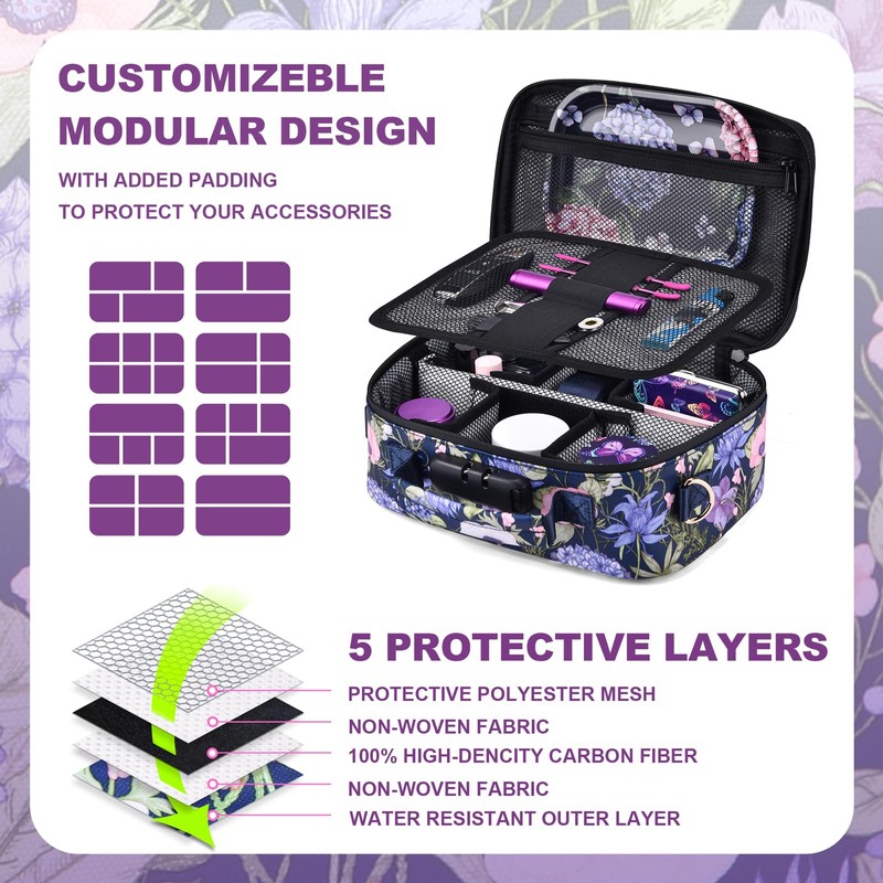 MAICHENG Smell Proof Bag With Combination Lock, Large Stash Box,
