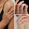 FDEETY Pack of 5 Women's Stackable Rings 14K Gold-Plated Cubic