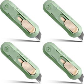 Box Cutter Retractable,Package Opener, Easy Slide Retractable Cute Box Cutter for for opening daily express boxes, envelopes, packages and more (Left handed box cutter)