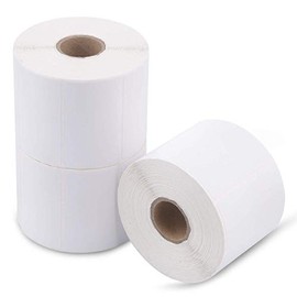 enKo (3 Rolls, 3000 Labels) 2-1/4 x 1-1/4" Inch Direct Thermal Address Mailing Barcode FBA Stickers FN SKU Labels for Zebra,Eltron (Perforated)