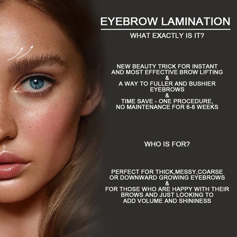 Eyebrow Lamination Kit Semipermanent Safe Moderate 6 to 8 Weeks
