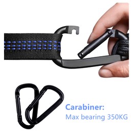 COADILNIO Hammock Straps (2 Pack), 2 m x 2.5 cm,yoga Swing Hanging Belt Camping Hammock Accessories Suspension System, with 2 Hook Carabiners, Carrying Bag