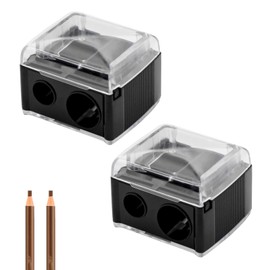 Ceeyoll Set of 2 Makeup Sharpener Pencil Sharpener, Universal Pencil Sharpener for Eyebrow Pencil, Cosmetic Sharpener, Precision Blades, Handy for On the Go for Eyebrow Pencils Lip Contours